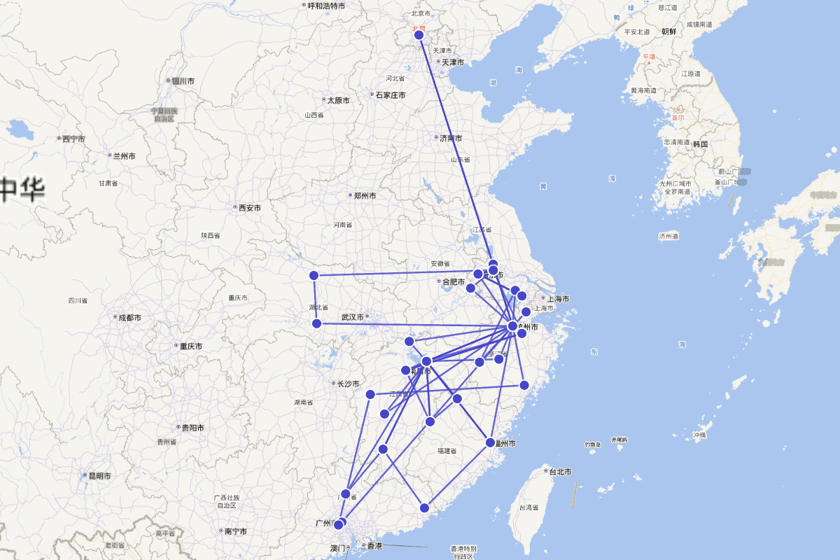 洪迈行迹图（1123-1202）