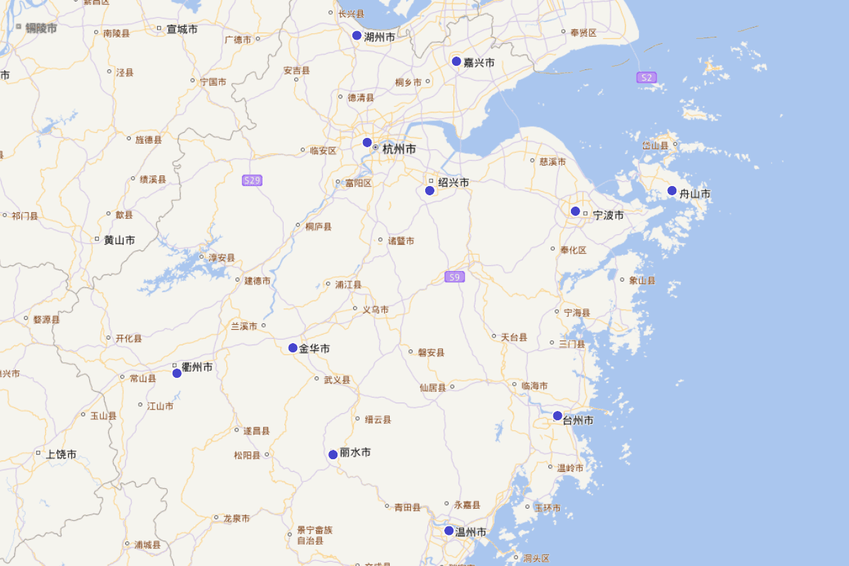 浙江省各市古今地名对照