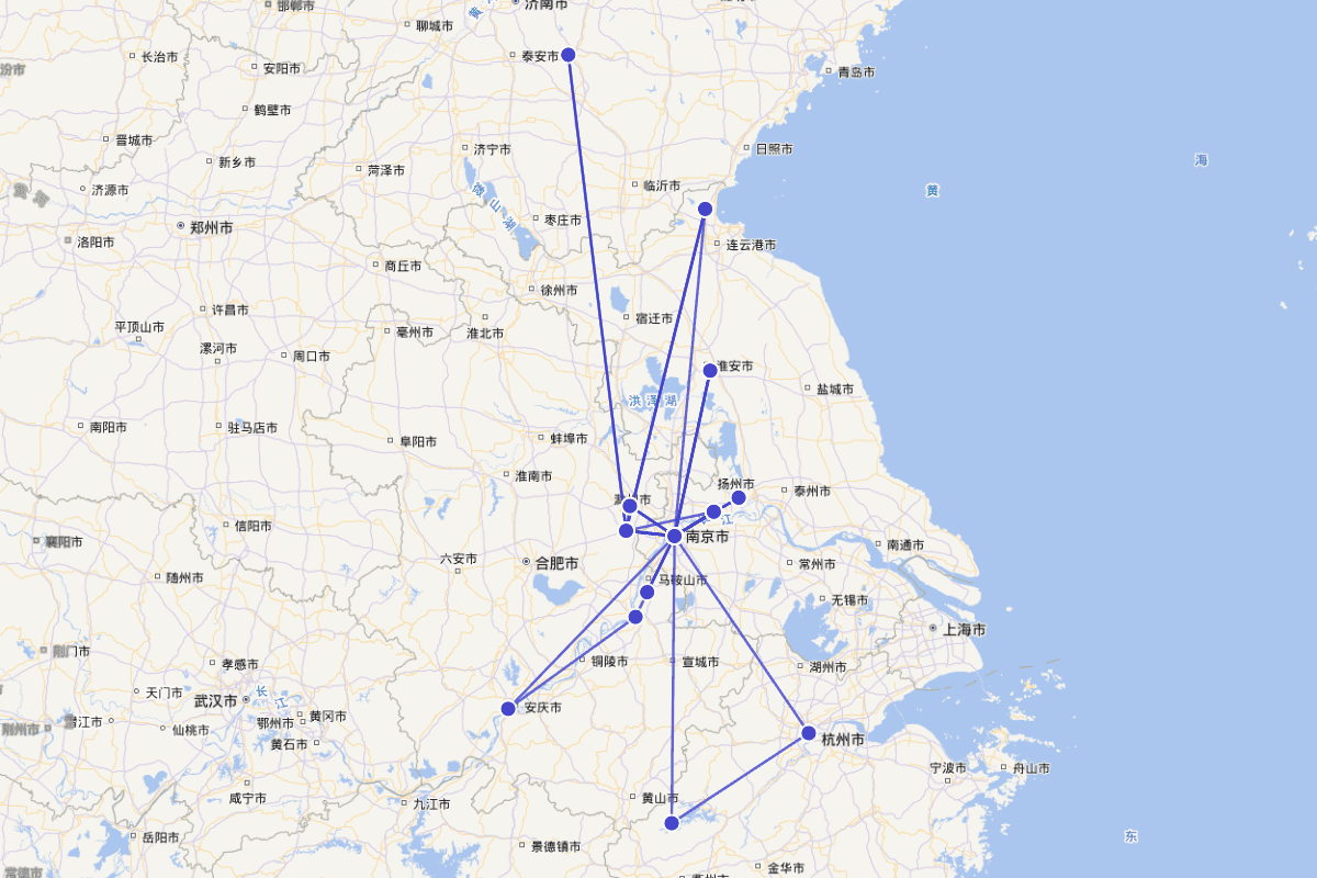 吴敬梓行迹图（1701-1754）