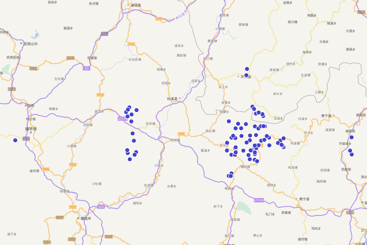 浙江庆元等地廊桥分布