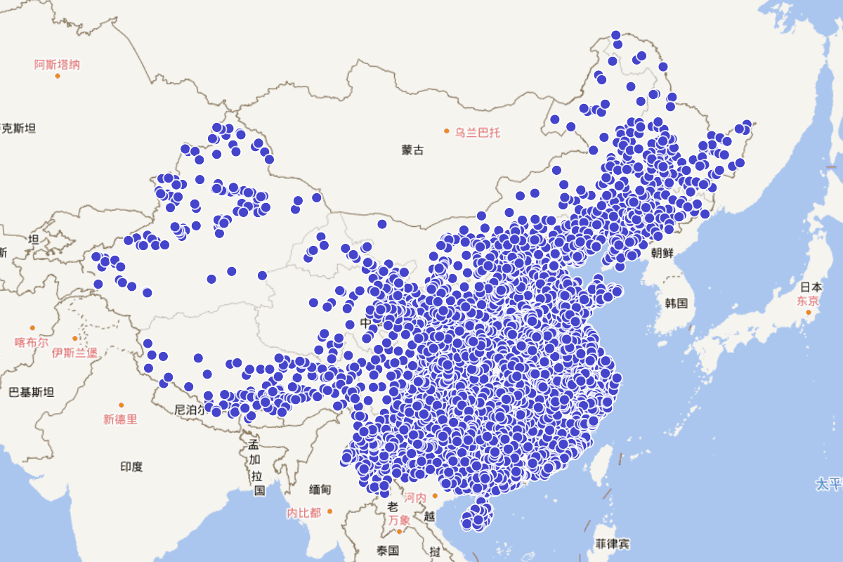 3600多个全国重点镇定位查询