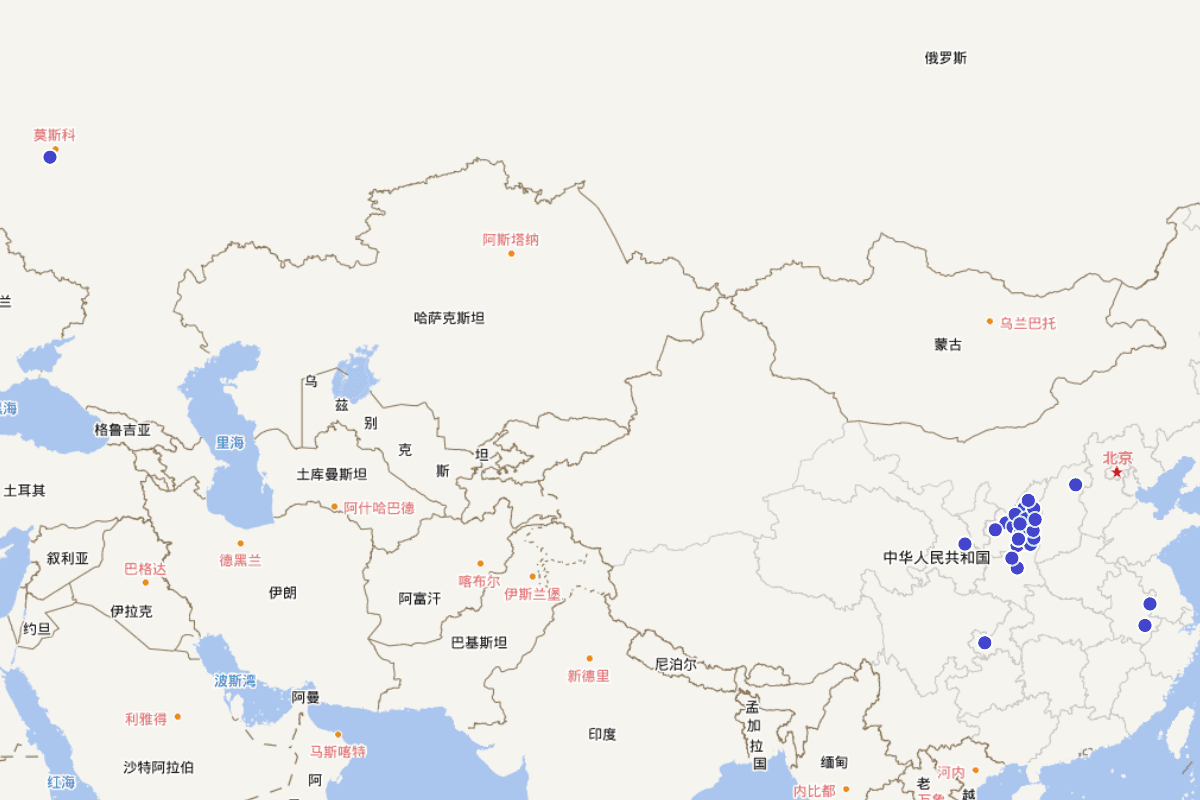 延安时期大事件地图