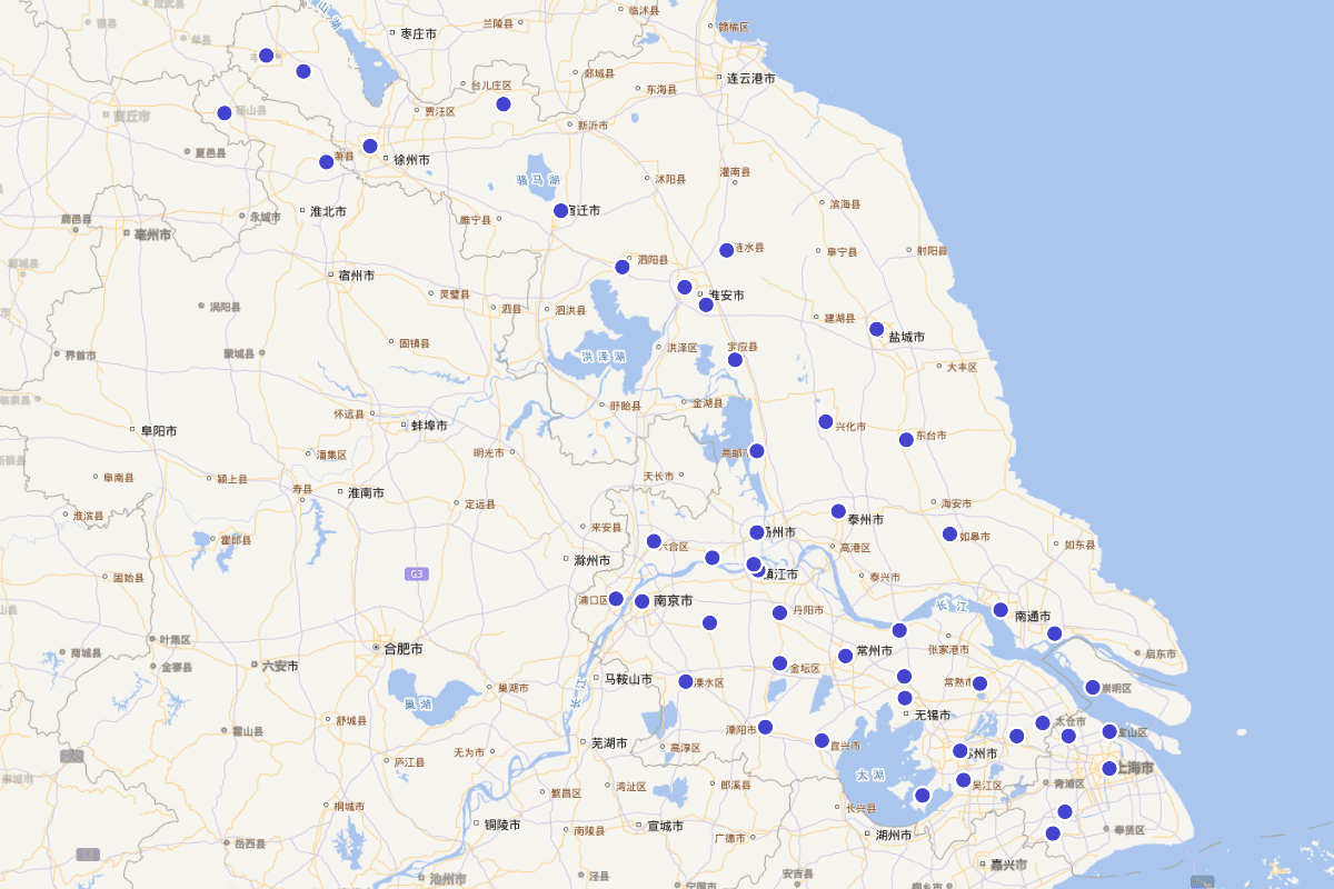《列朝诗集》涉江苏诗歌定位查询（机器挖掘）
