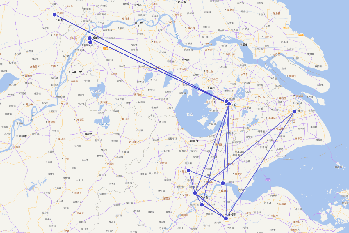 高启行迹图（1336-1373）