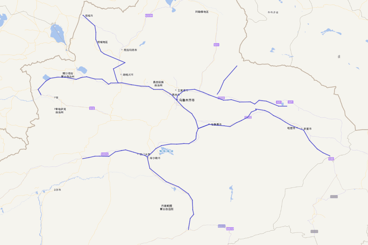 清代新疆驿站图