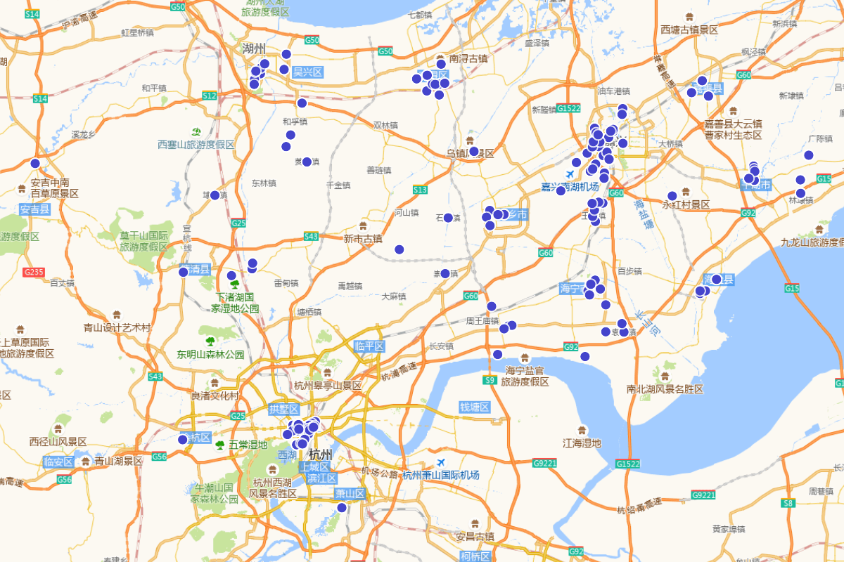 清代浙西文化名人分布图