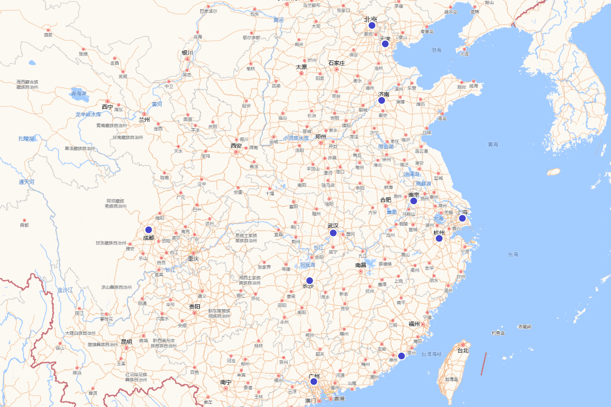 英语专业A+高校分布图