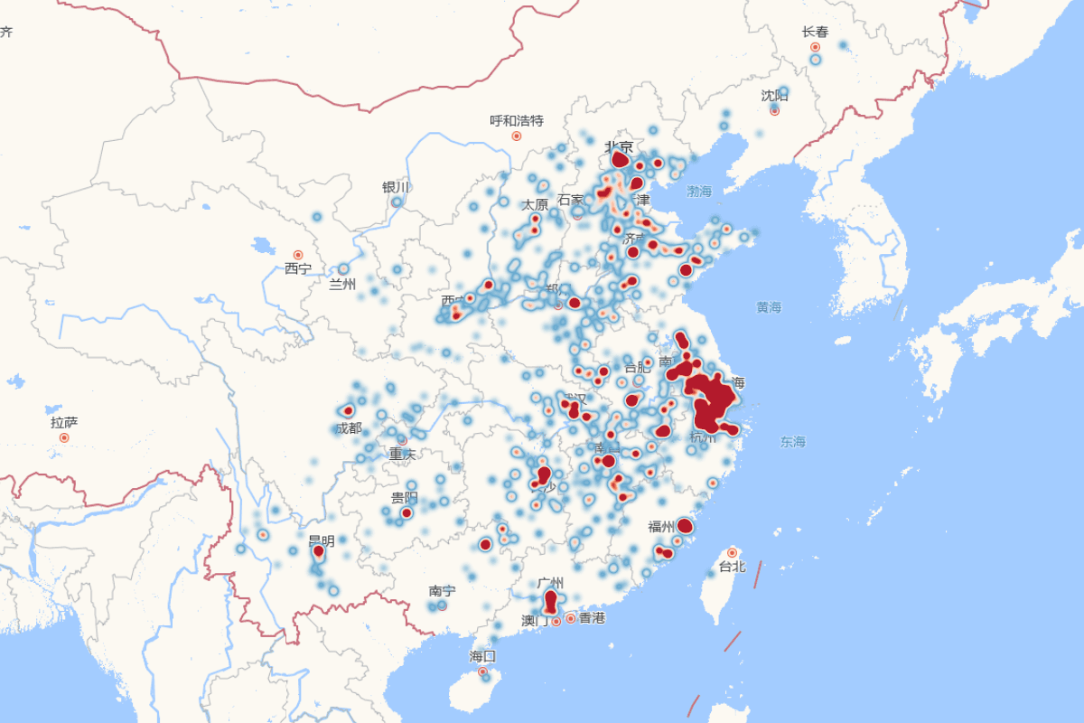 清代科举名录热力图