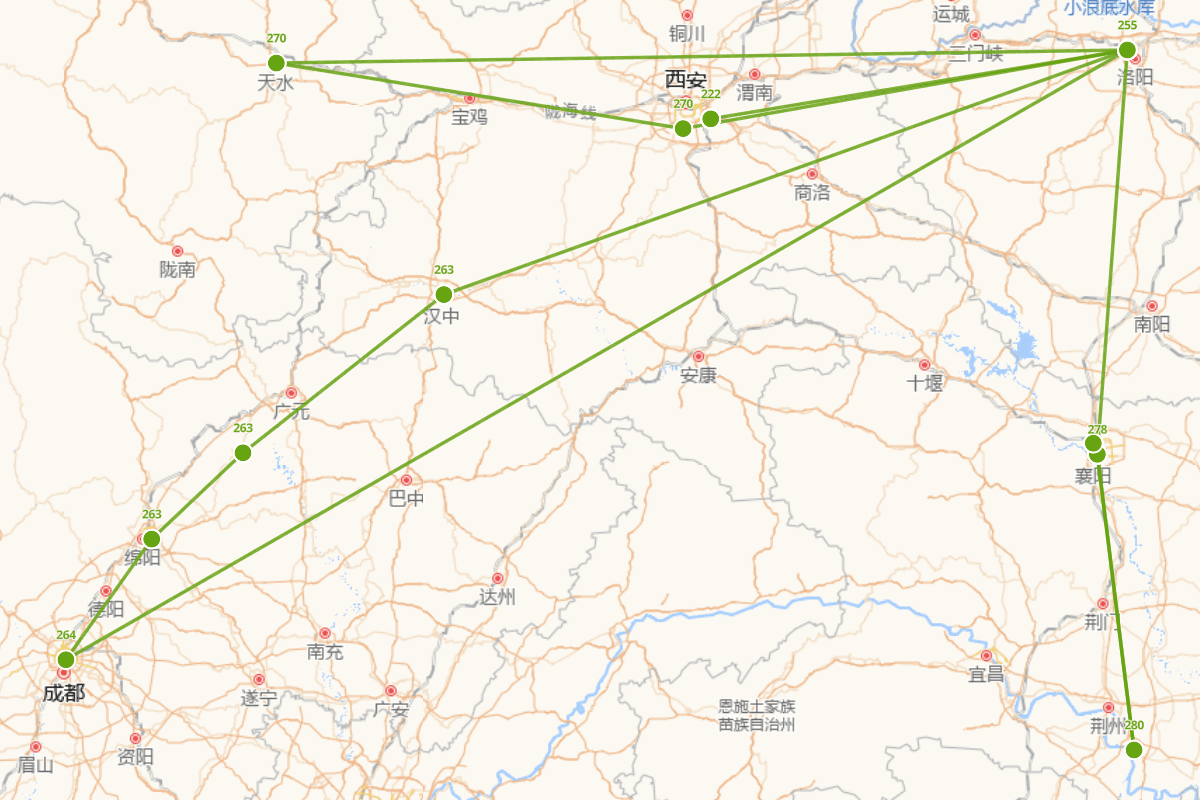 杜预（222-285）行迹图