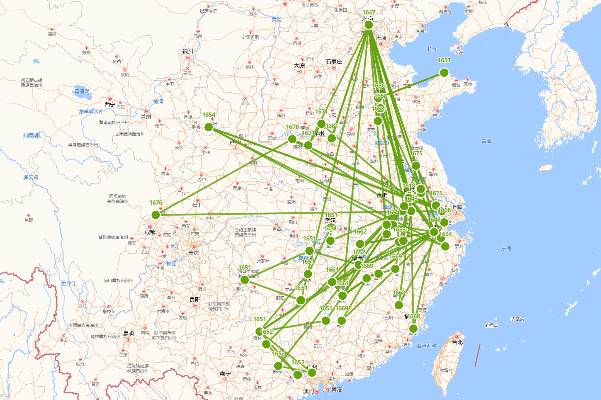 施闰章行迹图(1618-1683)