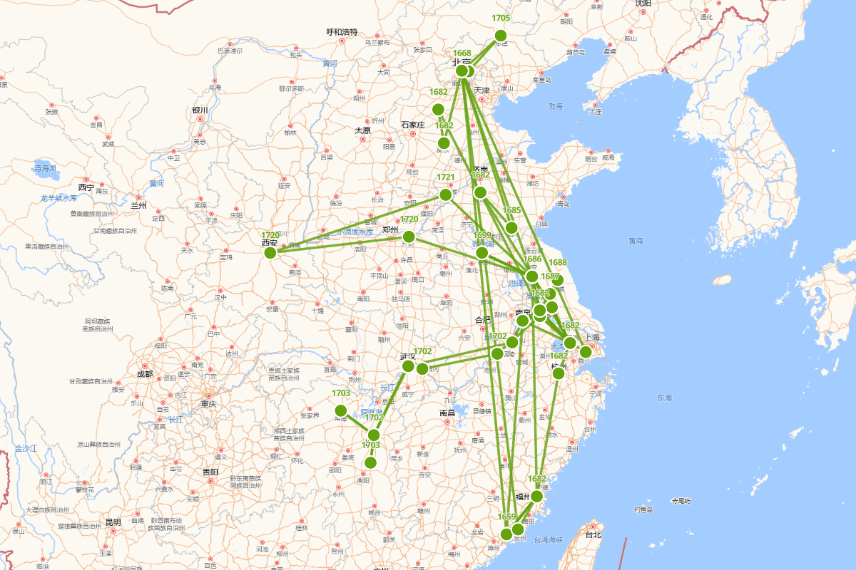 施世纶行迹图（1659-1722）