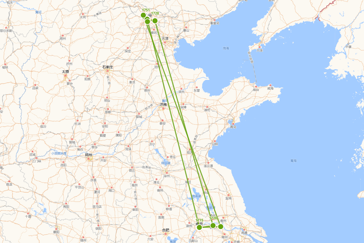 曹雪芹（1715-1763）行迹图