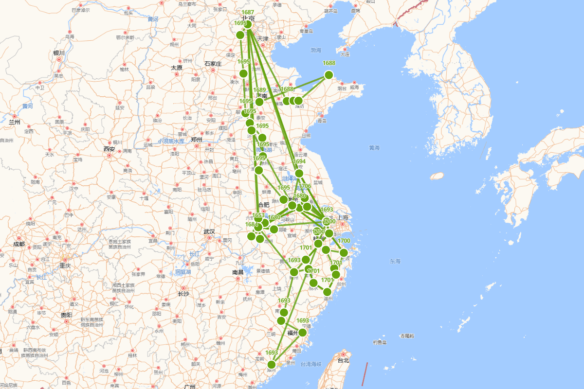 戴名世行迹图（1653～1713）