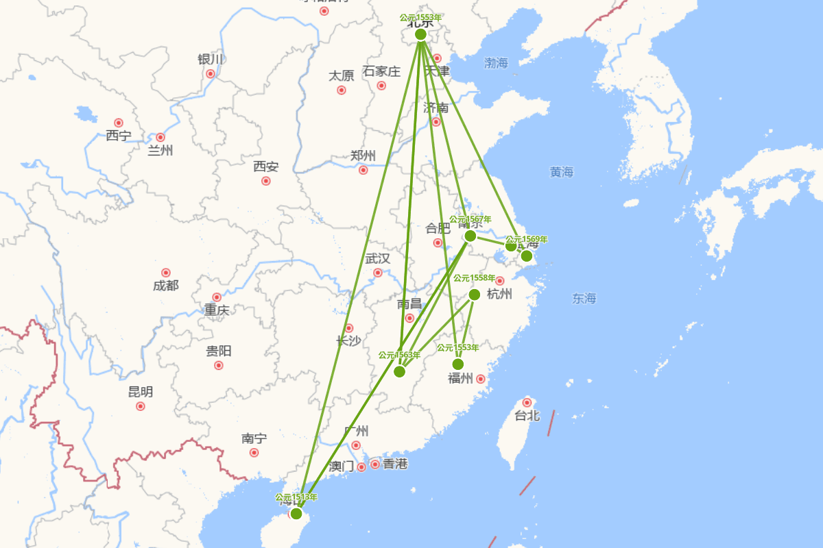 海瑞行迹图（1514-1587）