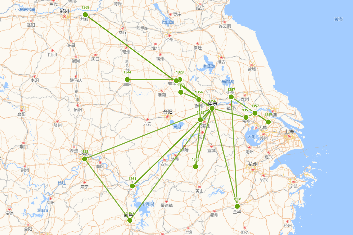 朱元璋行迹图（1328——1398）