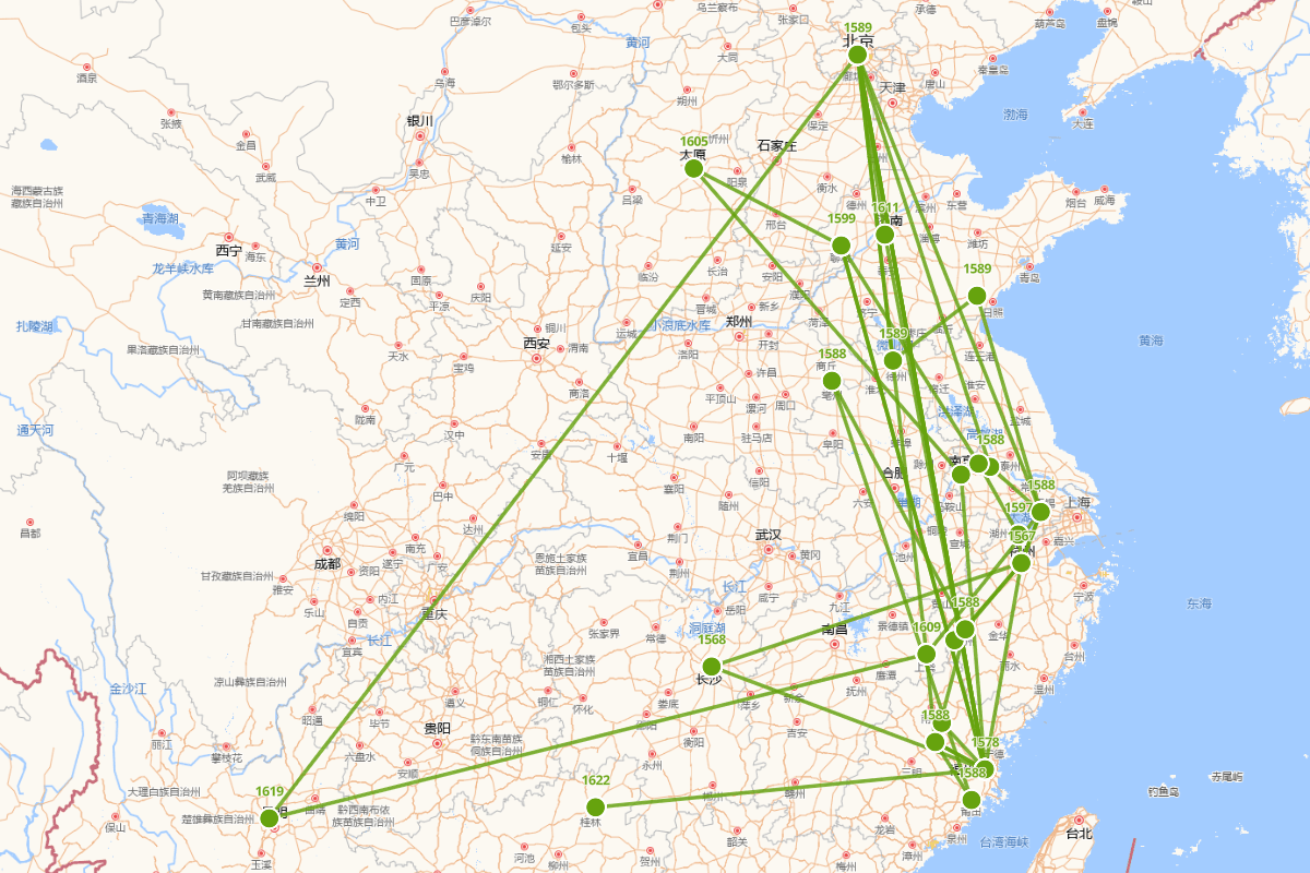 谢肇淛行迹图（1567-1624）