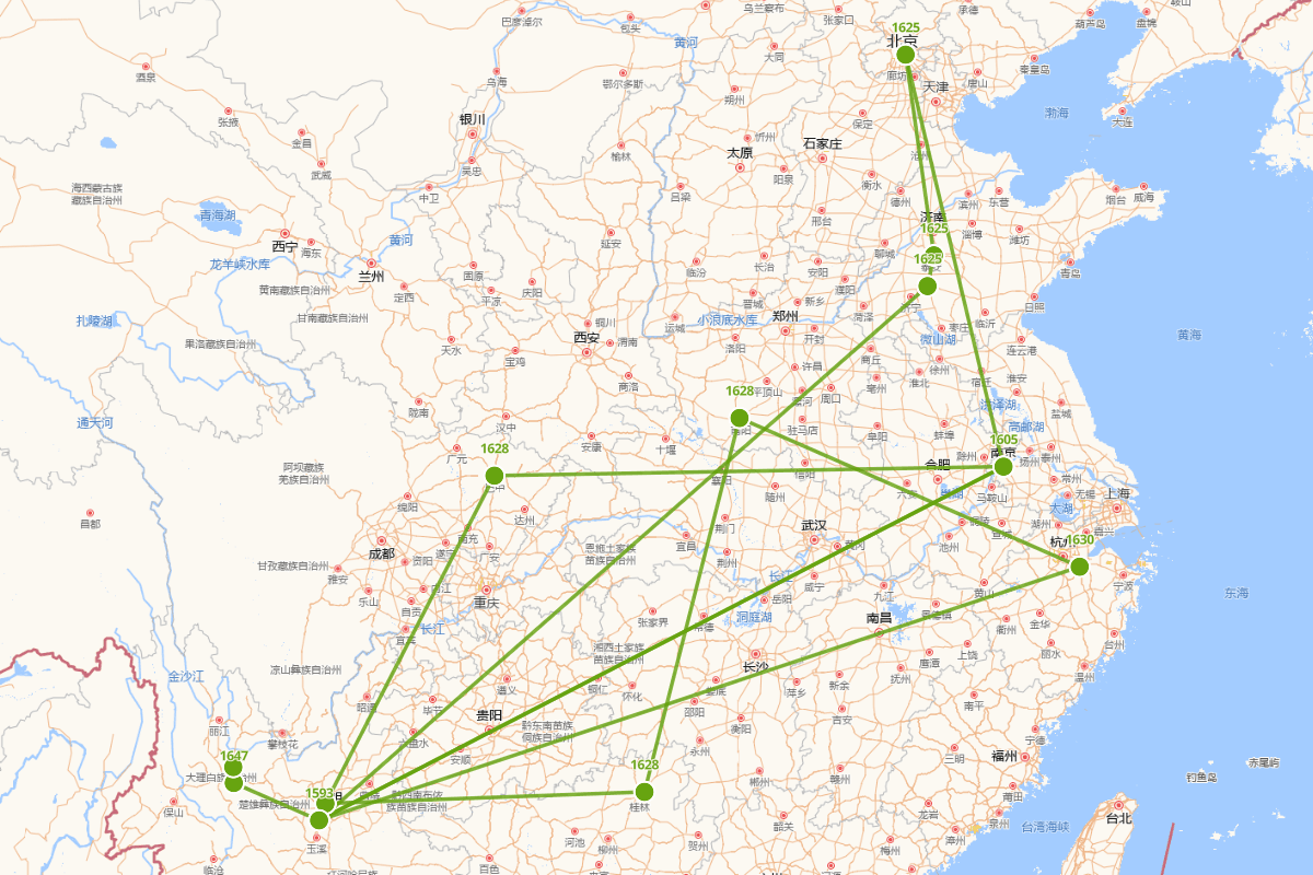 担当行迹图（1593-1673）