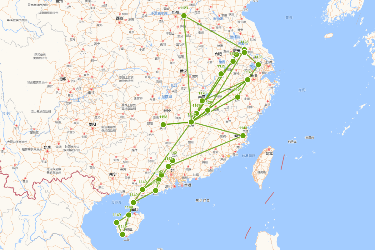 胡铨行迹图（1102-1180）