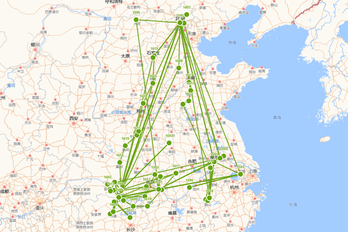 袁中道行迹图（1570—1623）