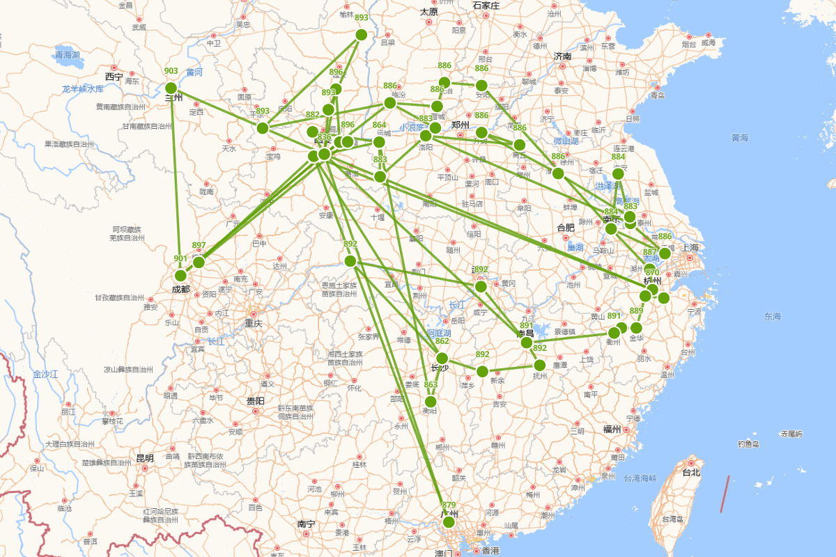 韦庄行迹图（836-910）