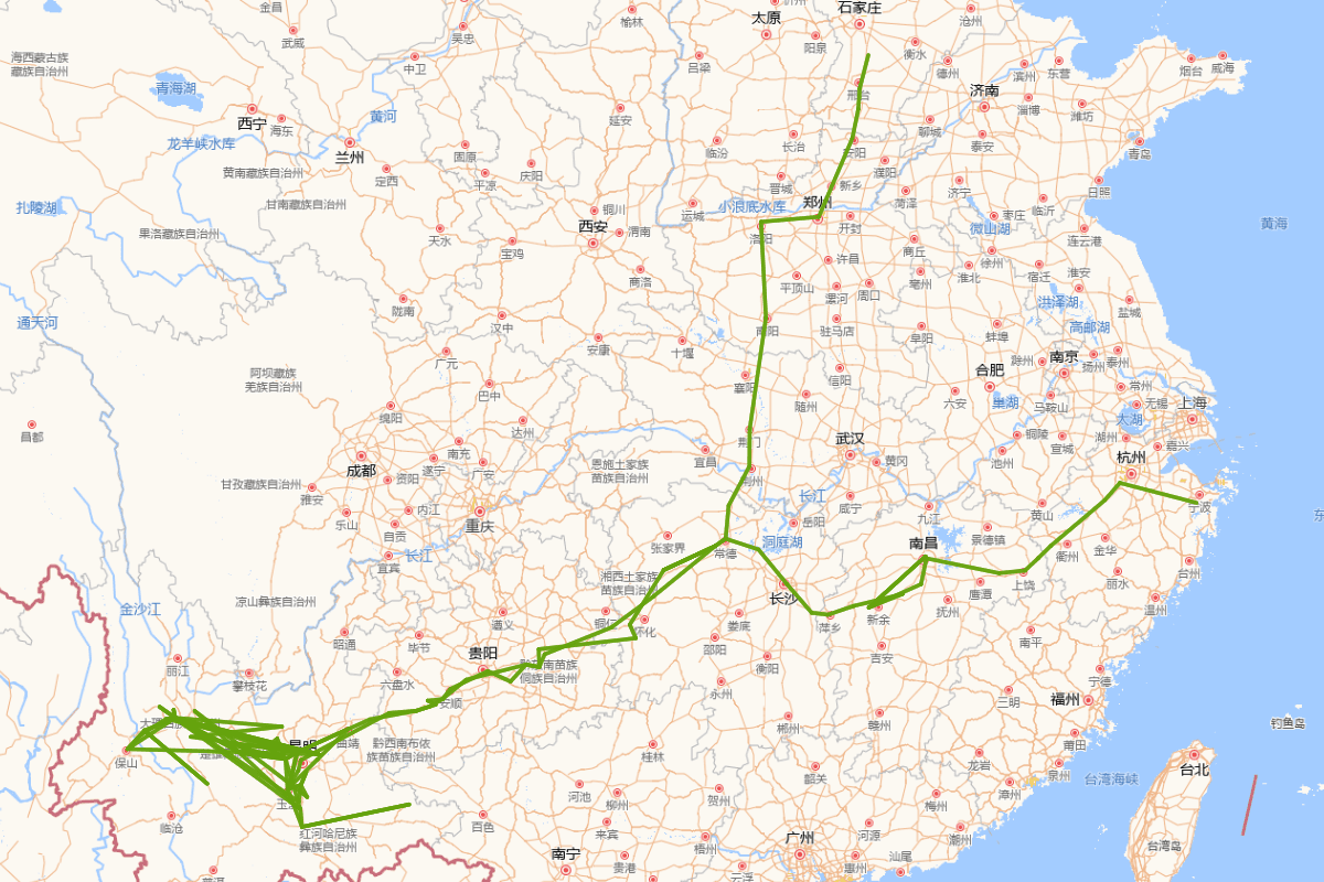 谢为霖游滇行迹图