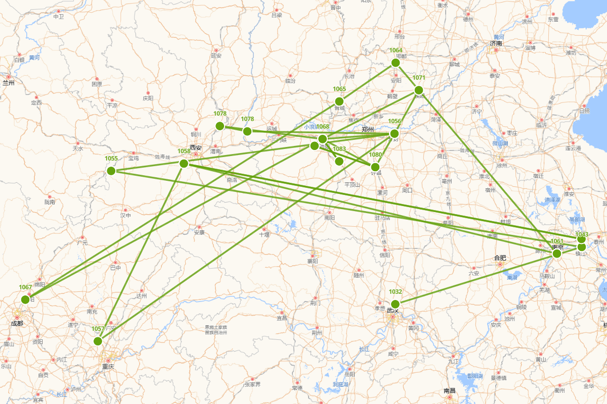 程颢行迹图（1032―1085)