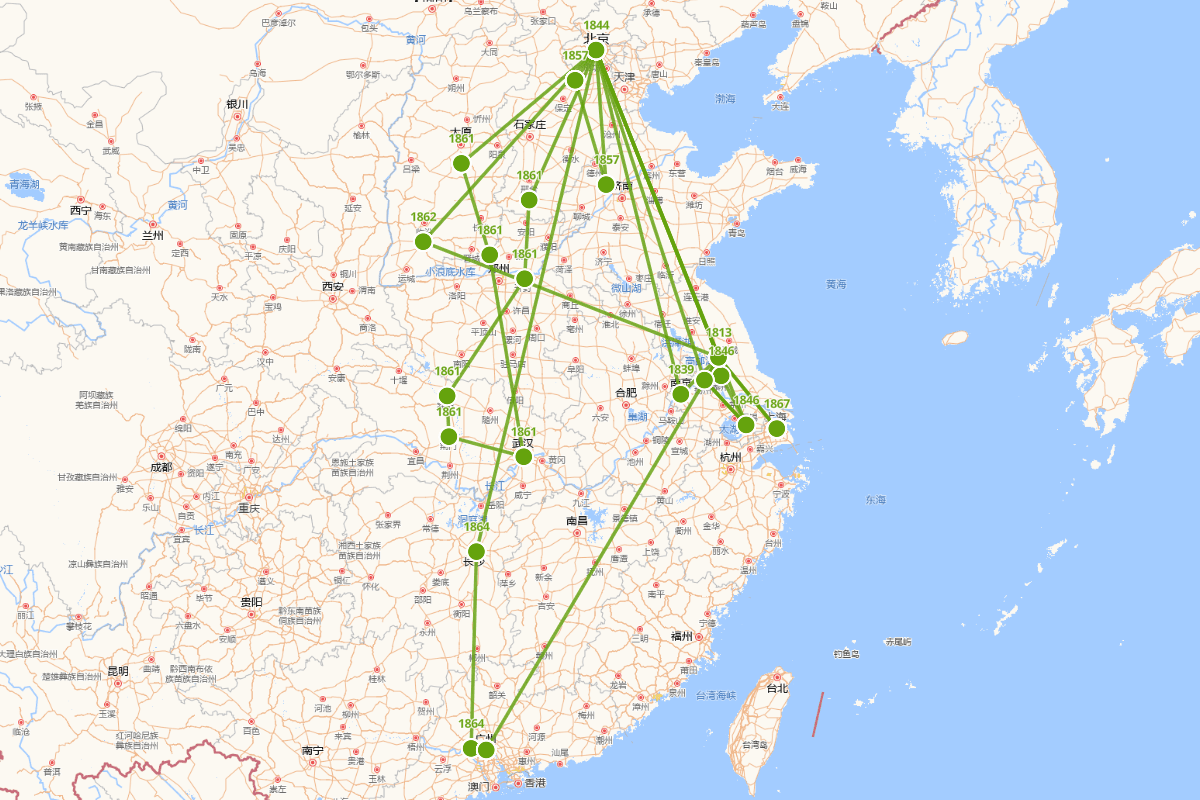 刘熙载行迹图（1813-1881）