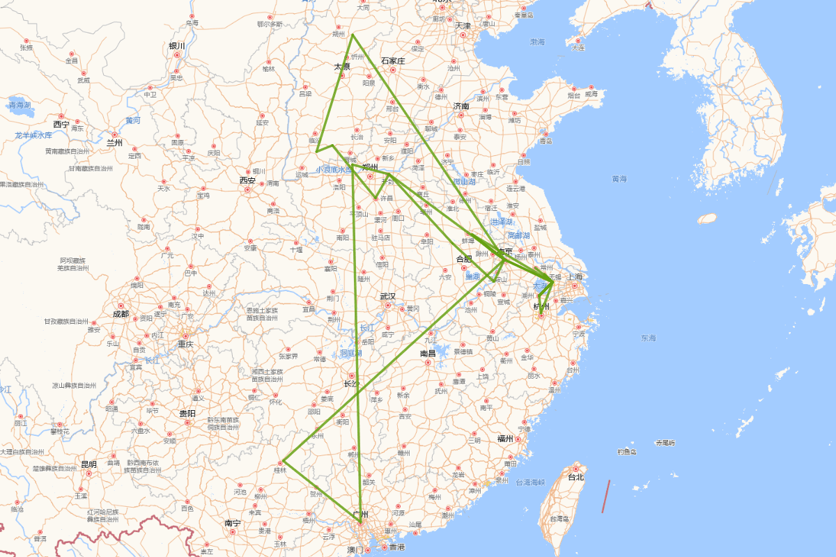 徐贲（1335-1379）行迹图