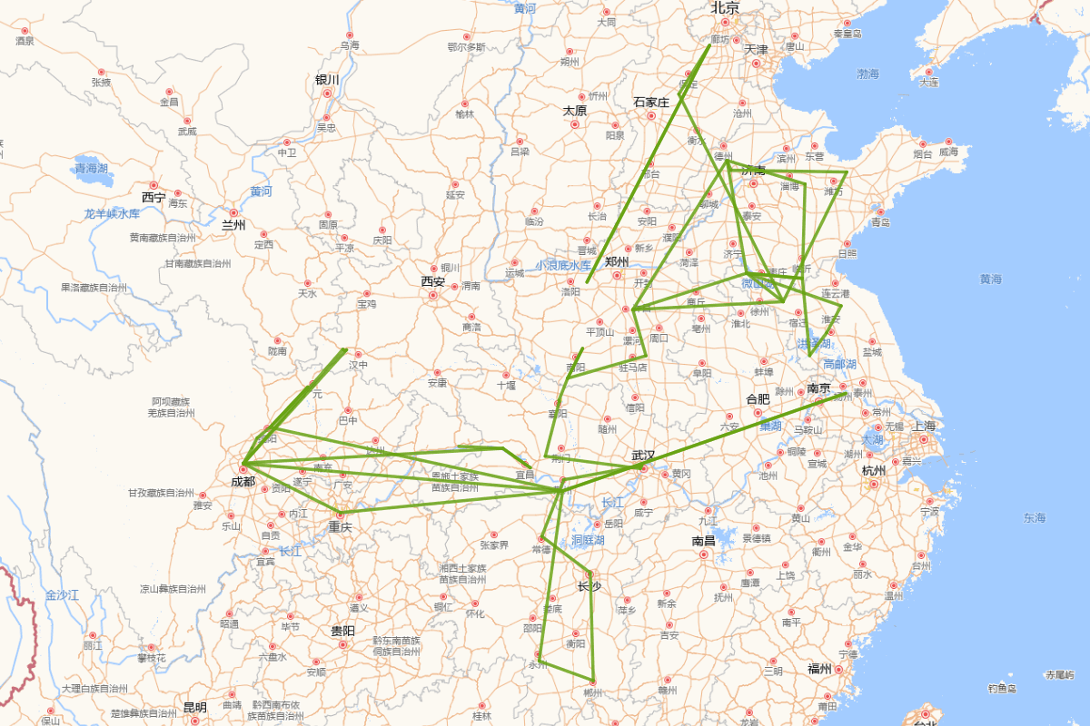 刘备行迹图（161~223）