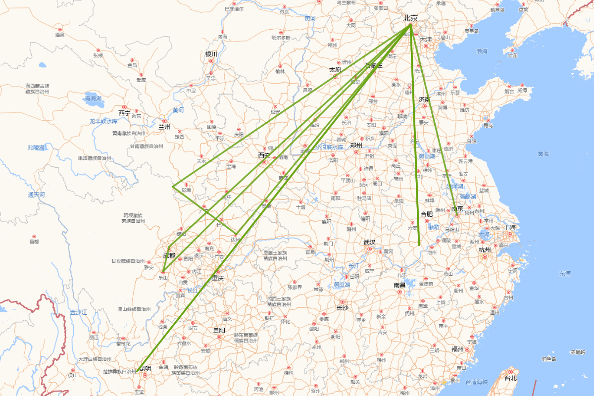 诗人海子（查海生）行迹图（1964-1989）