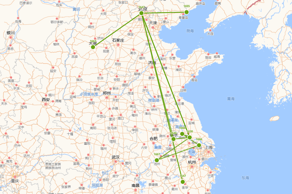 季振宜行迹图（1630——1674）