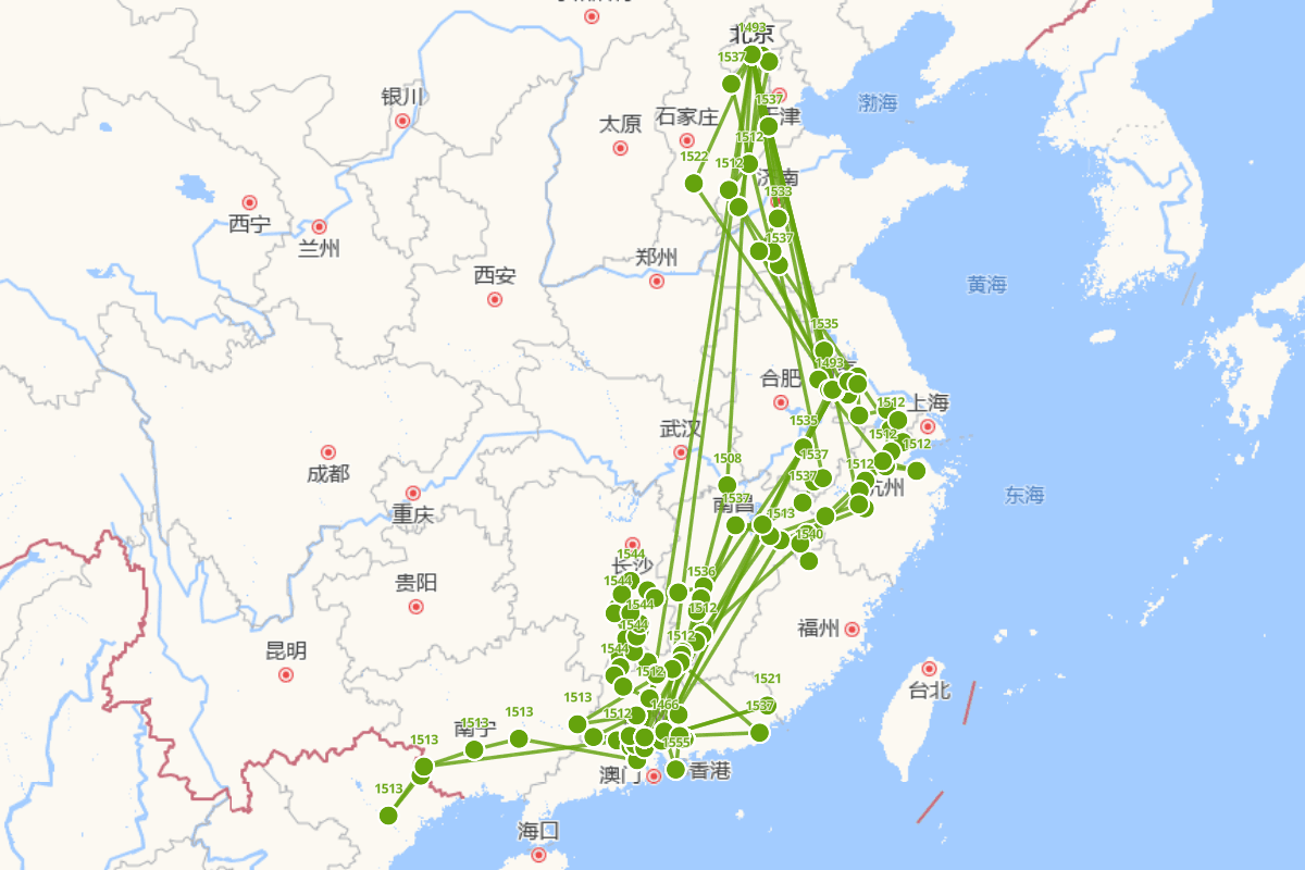 湛若水行迹图（1466-1560）