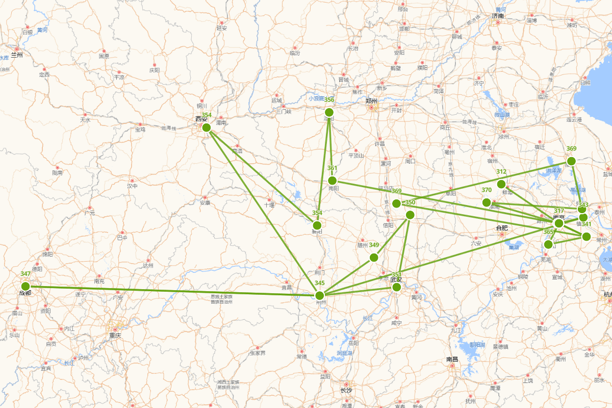 桓温行迹图（312年—373年）