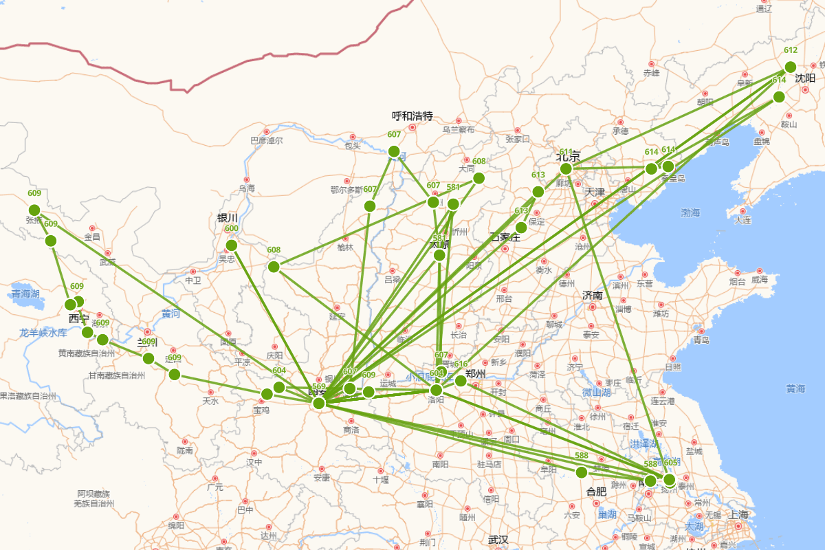 隋炀帝杨广（569—618）行迹图