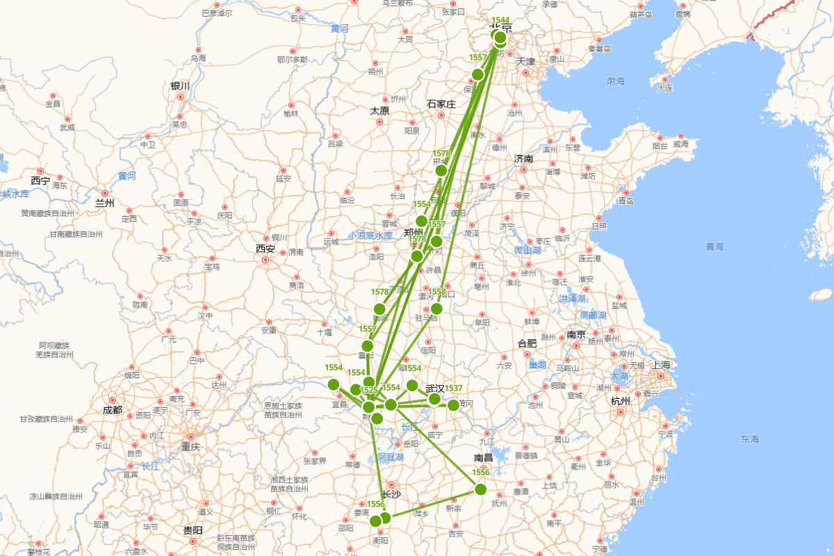 张居正行迹图（1525—1582）