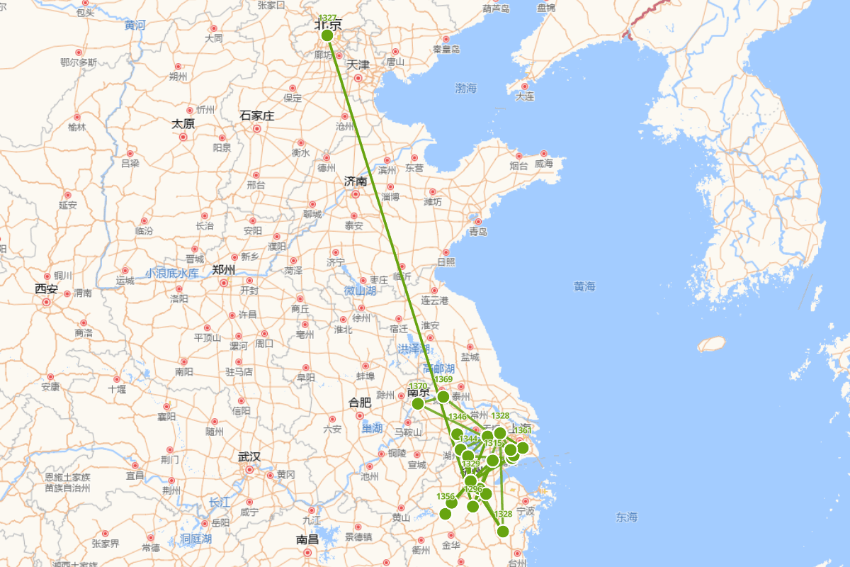 杨维祯行迹图（1297-1370）