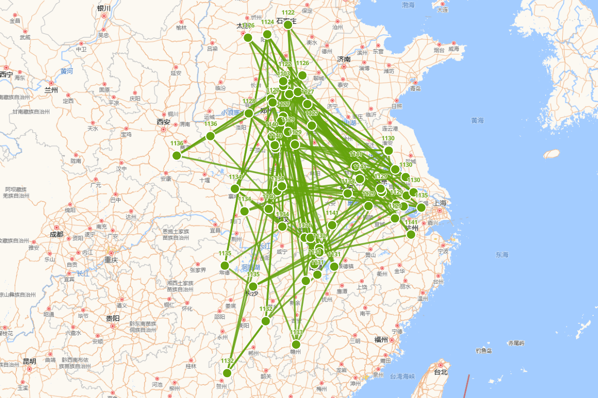 岳飞行迹图（1103-1141）