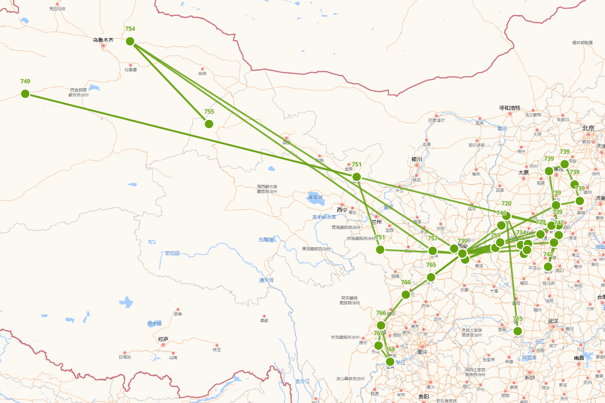 岑参行迹图（715—769）