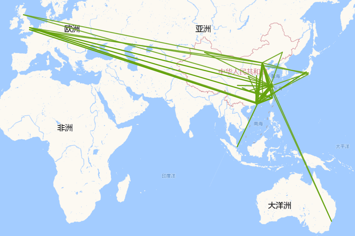 金庸行迹路线图（1923-2018）