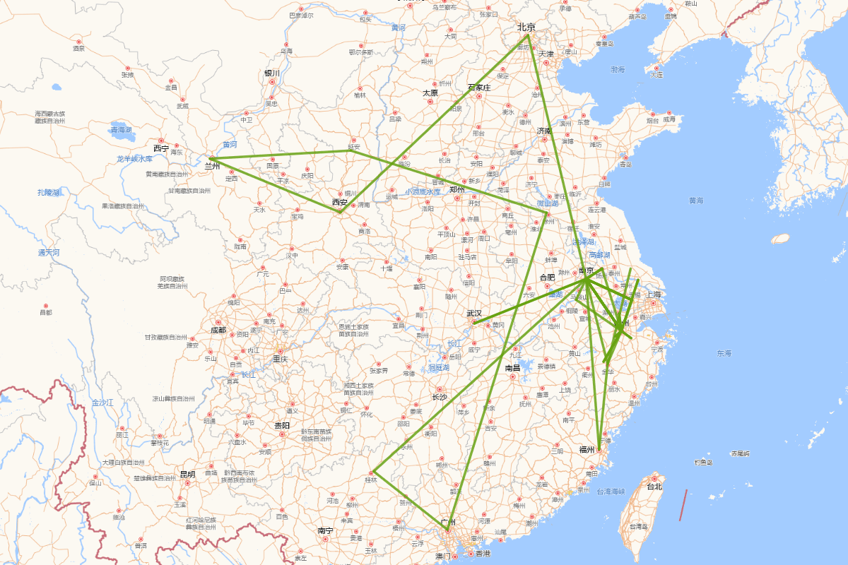 李渔行迹图（1611-1680）