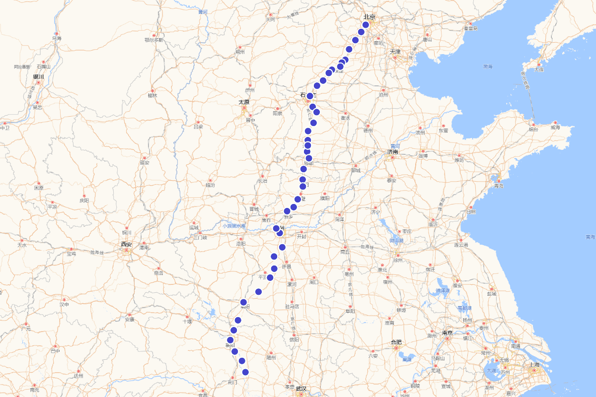 陆深日记两种（《圣驾南巡日录》《大驾北还录》）所载行程路线