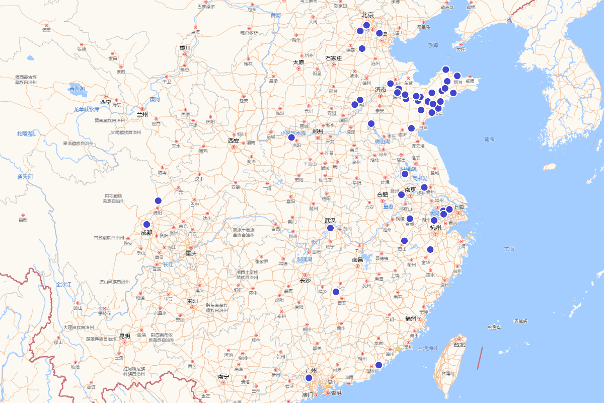 《崂山志》诗人籍贯分布图