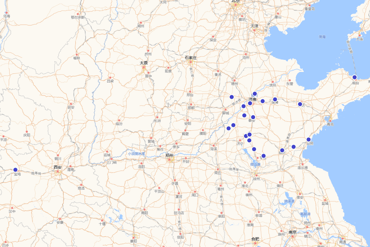 山东博物馆陶瓷器、青铜器分布图