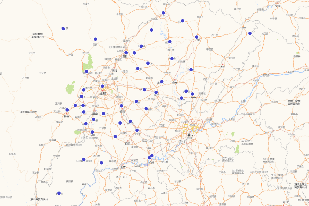 《四川文物志》石窟摩崖造像分布图(中册 )