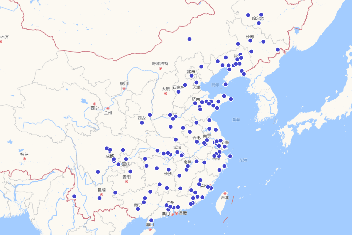 中国奥运冠军分布图（截止2016年）