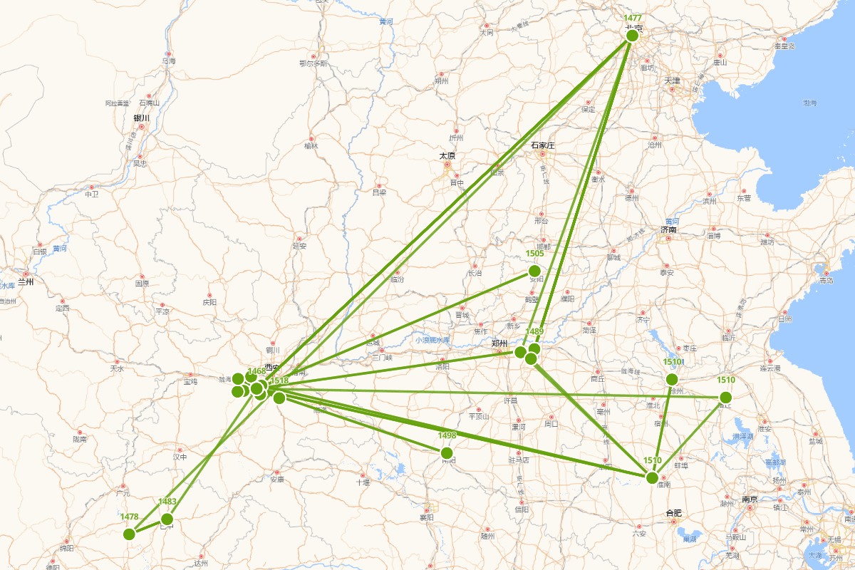 王九思行迹图（1468-1551） 