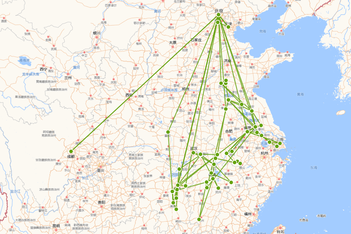 曾国藩（1811-1872）行迹图