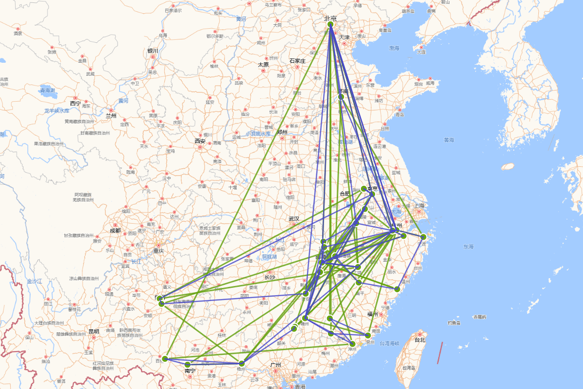 王阳明行迹图point