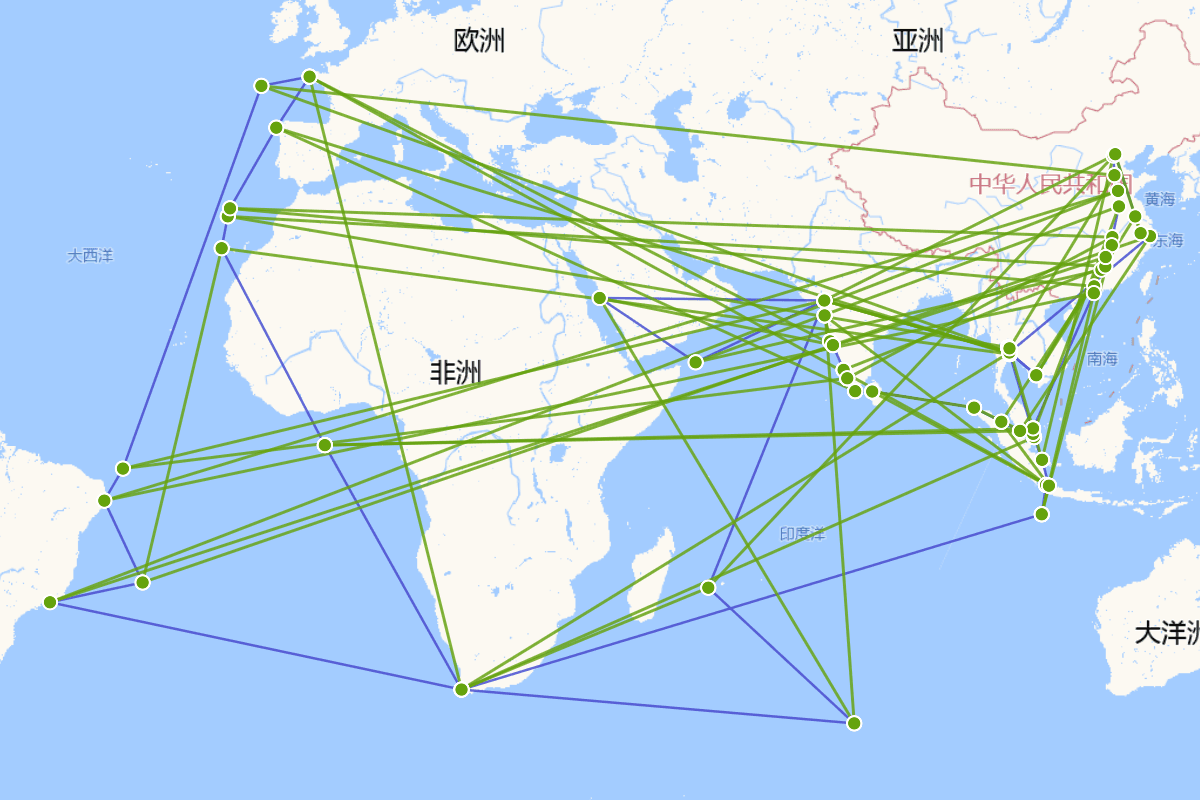 传教士白晋来华及出使法国行迹图