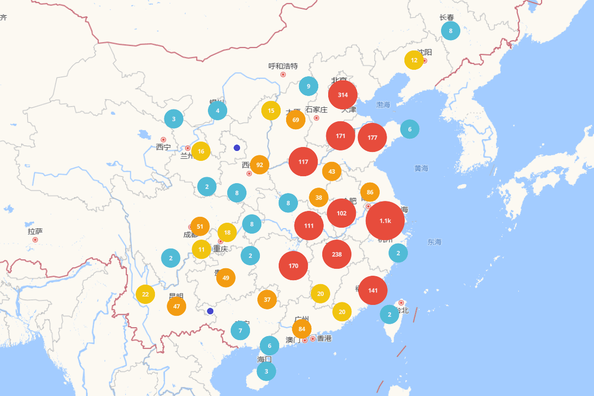 清代科举名录热力图